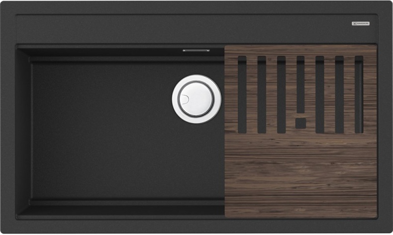 Мойка кухонная Omoikiri Kitagawa 86-LB графит 4993794 - 0