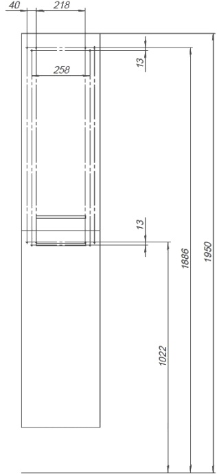 Шкаф-пенал Aquanet Nova Lite 35 дуб рошелье 242265 - 12