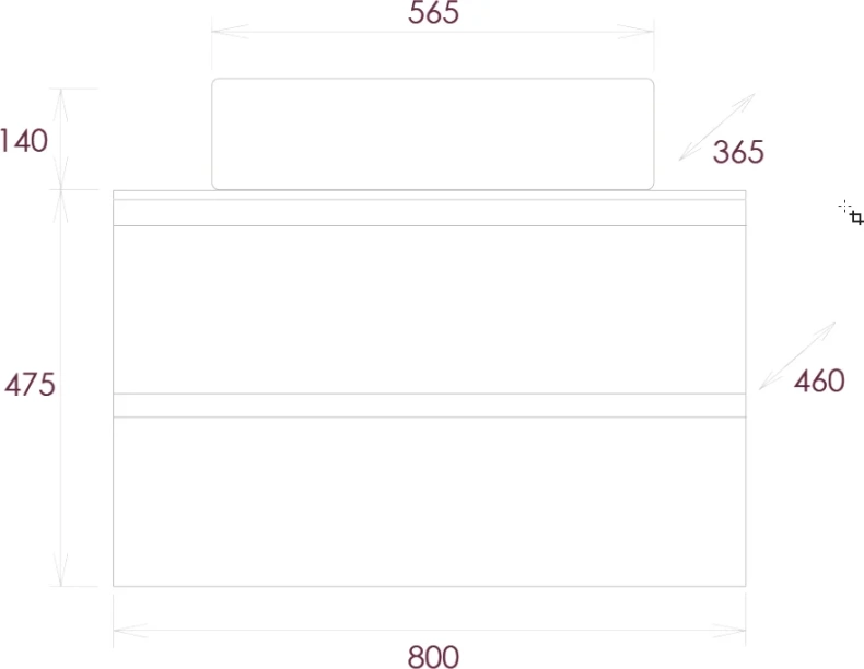 Комплект мебели Onika Алеста 80 белый/камень светлый (108054) - 5