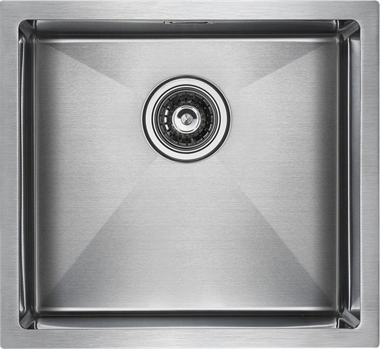 Мойка кухонная Paulmark Weser 48 брашированная сталь PM804844-BS - 0