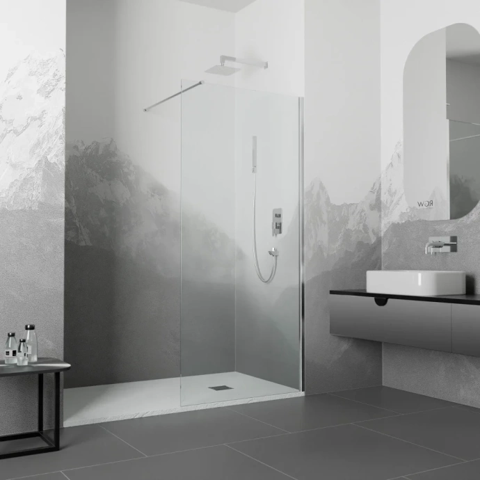 Душевая перегородка RGW Walk In WA-010 70х195 профиль хром стекло прозрачное 351001007-11 - 1