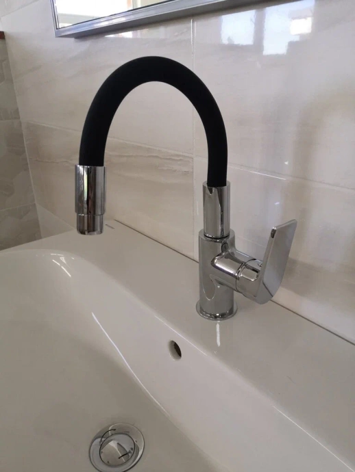 CO119.5/15 COLORADO - смеситель кухонный, (гибкий излив Черный), ХРОМ - 4