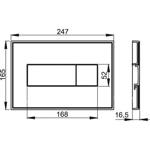 Кнопка смыва AlcaPlast  черный матовый  M1375 - 1