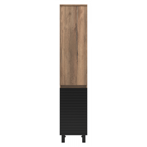 Шкаф-пенал Brevita Dakota 35 L дуб галифакс олово, черный кварц  DAK-050350-19/02Л - 0