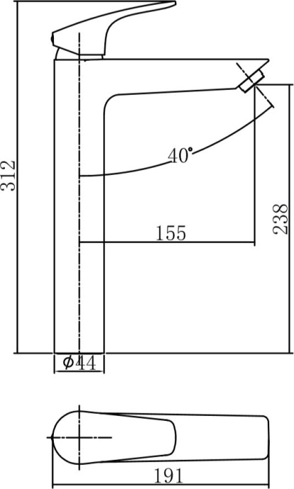 Смеситель для раковины Aquanet Static AF330-11C - 1