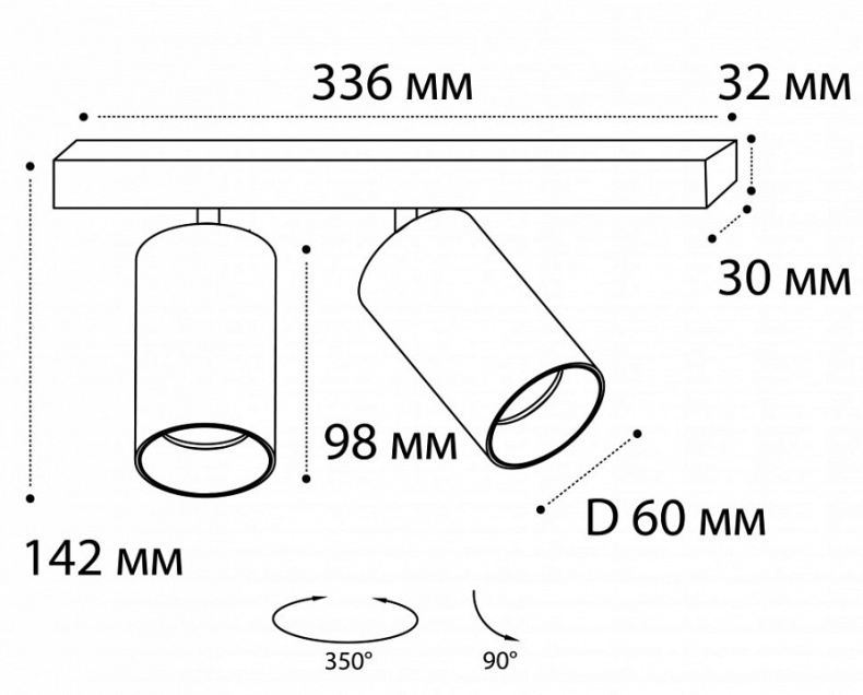 Спот Italline Danny DANNY E2 AS black - 5