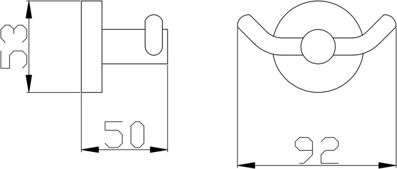 Крючок двойной Rav Slezak Colorado хром COA0102 - 1