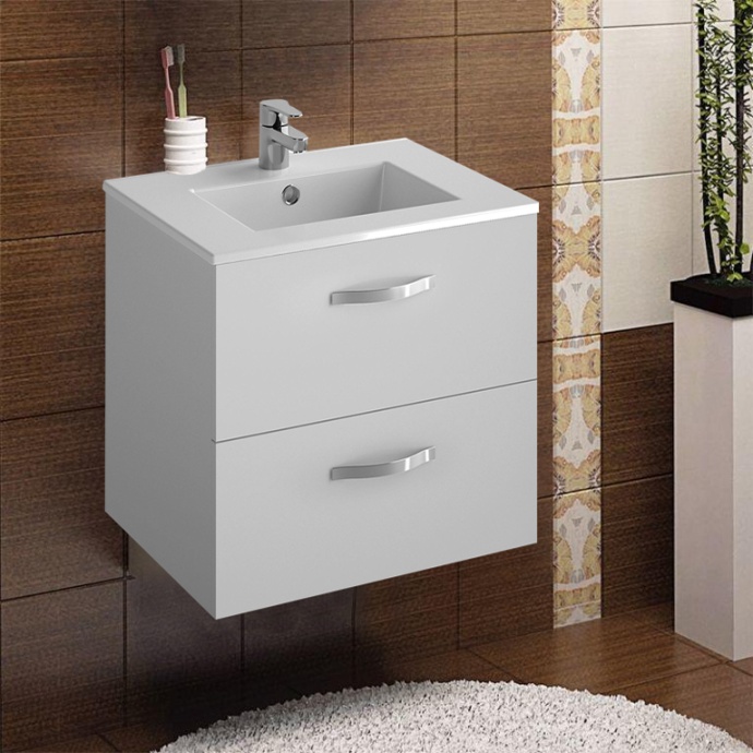 Тумба с раковиной Jacob Delafon Ola 60 белый лак - 0