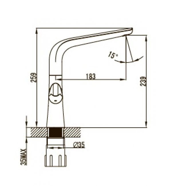 Смеситель для кухонной мойки  KAISER Suer  46133 - 1
