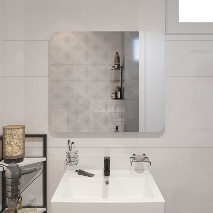 Зеркало DIWO Кострома 80 с подсветкой, прямоугольное, инфракрасное управление ЗЛП1716 - 1