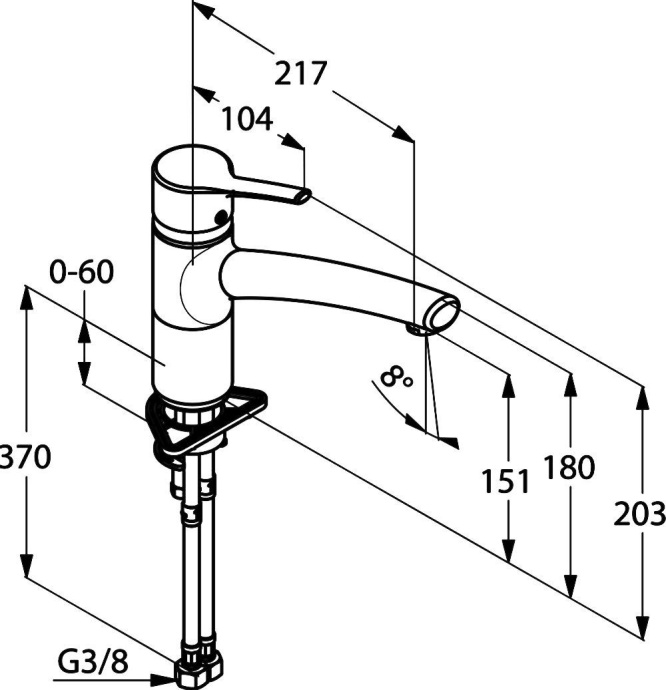 Смеситель для кухонной мойки Kludi  хром  335740575 - 3