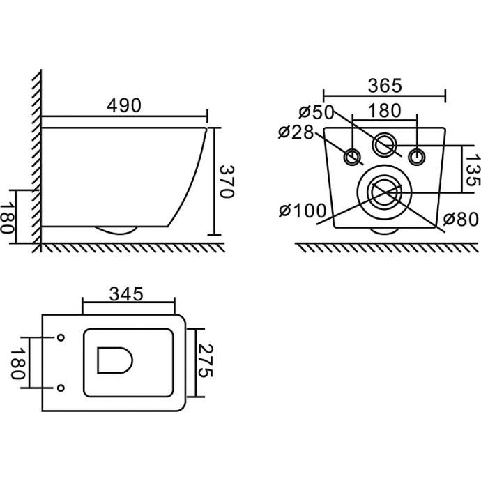Унитаз подвесной BelBagno Colorato с крышкой, серый матовый (BB062CHR-GR) - 3