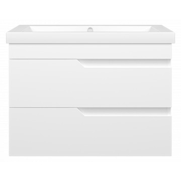 Тумба под раковину Misty Софт 75 белая глянцевая П-Соф-01075-011П2Я - 0