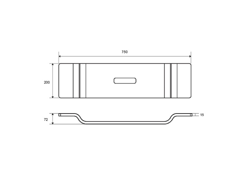Полка на ванну Excellent Zen прозрачная DOEX.1102.750.TR - 2