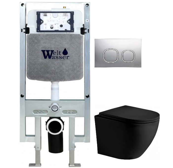 Комплект Weltwasser AMBERG 497 ST + MERZBACH 004 MT-BL + AMBERG RD-MT CR  10000006725 - 0