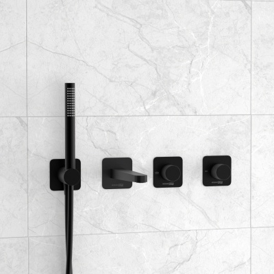 A5251.299.301.302.242.217 Встраиваемый комплект для ванны с лейкой и изливом - 0