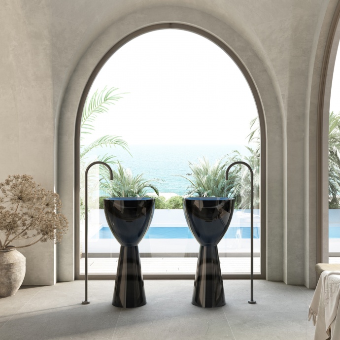 Раковина напольный ABBER Kristall 45 черный  AT2703Onyx - 3