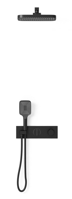 Душевой комплект Vincea с термостатом черный матовый VSFW-422T1MB - 1