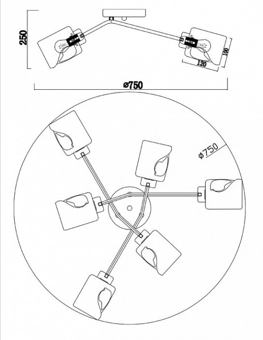 Потолочная люстра Freya Isabella FR5095CL-06G - 1