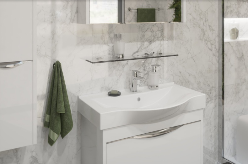 Полка STWORKI Glass Shelf 70 полкодержатели хром 3GW258TTKK000 - 1