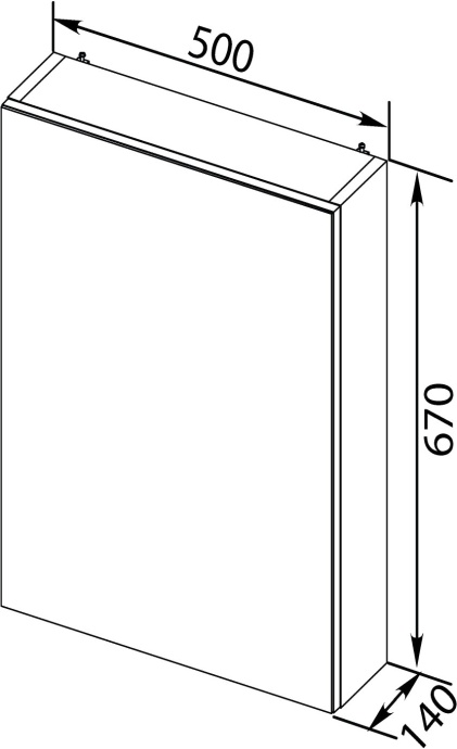 Зеркало-шкаф Aquanet Порто 50 белый 195726 - 9