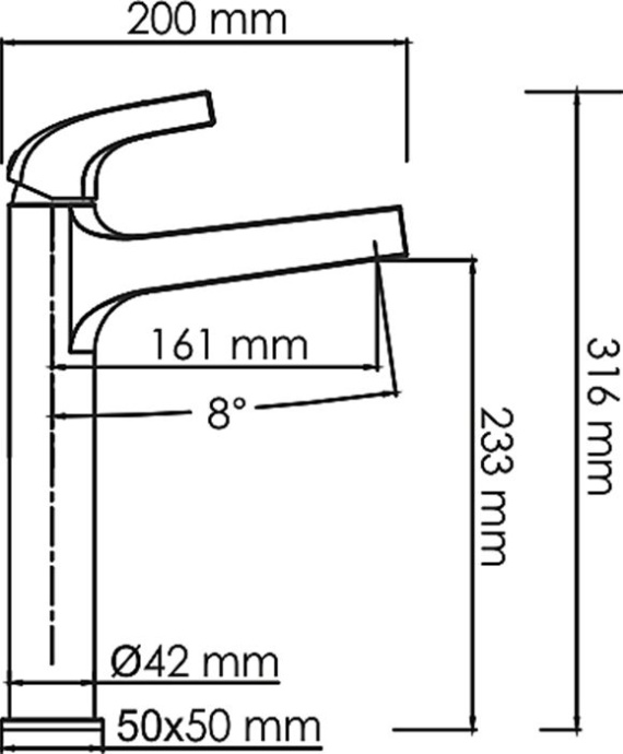 Смеситель Wasserkraft Sauer 7103Н для раковины 7103H - 6