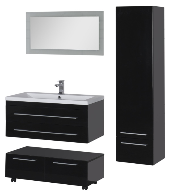 Тумба Aquanet Нота 100 подкатная, черная 170734 - 22