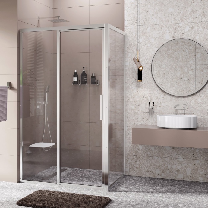 Душевой уголок Wasserkraft Lopau 120x90 L профиль хром стекло прозрачное 32S07L - 1