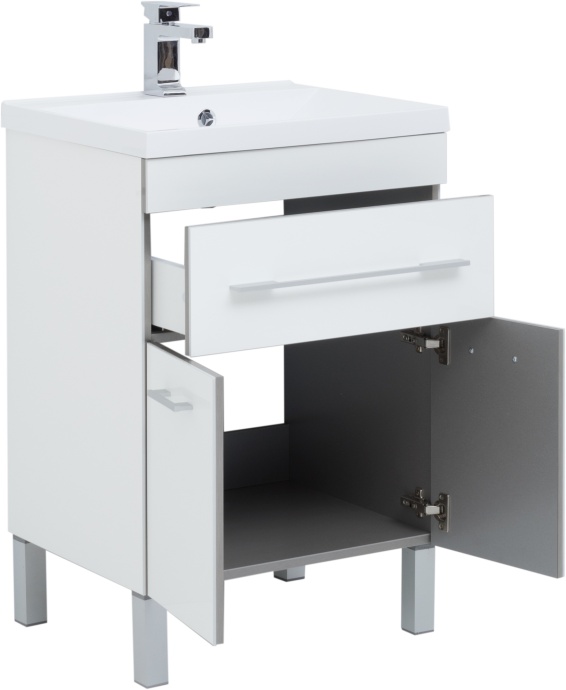 Мебель для ванной Aquanet Верона 58 белая, 1 ящик, 2 двери - 2
