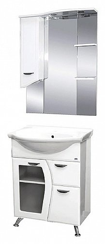 Тумба под раковину Misty Дрея 65 белая глянцевая Э-Дре01065-011Я - 1