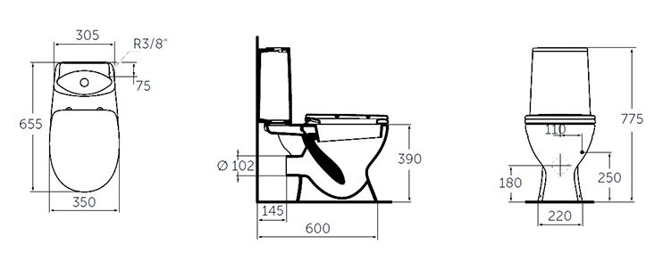 Напольный унитаз Ideal Standard Oceane Junior  W909501 - 2
