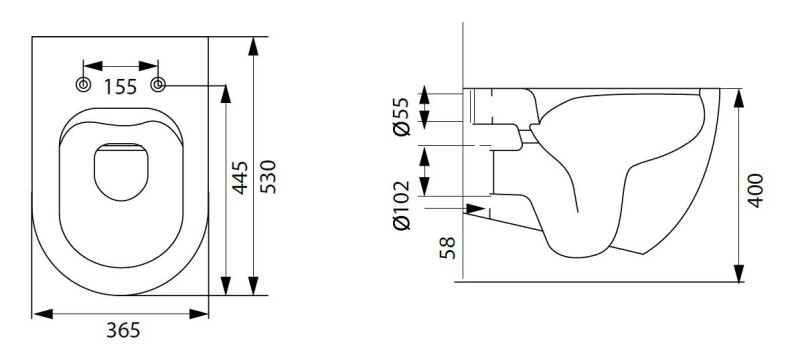 Унитаз подвесной Allen Brau Reality безободковый с сиденьем микролифт антрацит  - 4