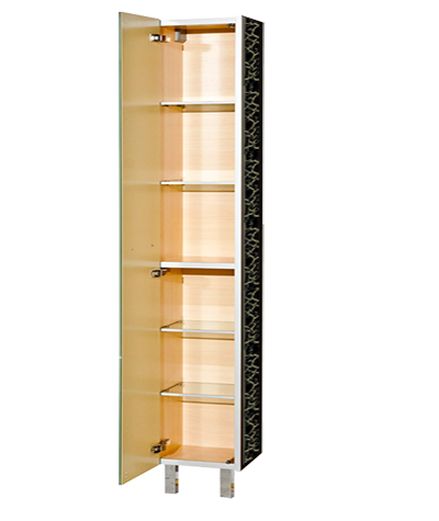 Шкаф-пенал Misty Джулия 35 черный краколет L Л-Джу05035-0213Л - 2