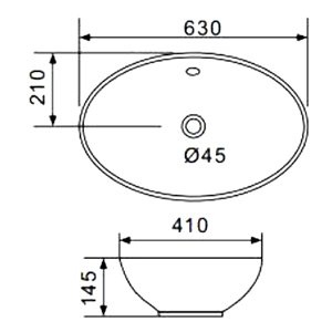 Раковина керамическая Gappo GT309 - 1
