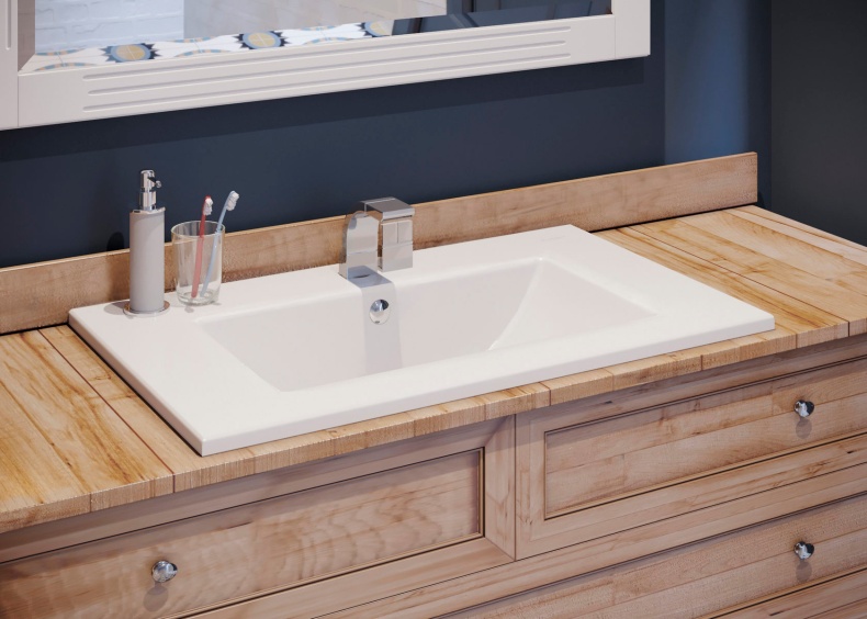 Мебельная раковина Sanita luxe Quadro 90 QDR90SLWB01 - 1