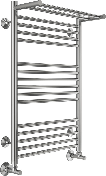 Водяной полотенцесушитель Terminus Аврора П16 500х800 c полкой Хром 4670078529428 - 1