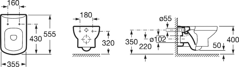 Комплект Roca Dama senso подвесной унитаз + инсталляция + кнопка 893104090 - 7