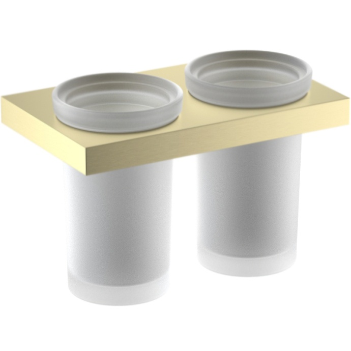 Стакан для зубных щеток двойной Timo Petruma золото матовое 15234/17 - 0