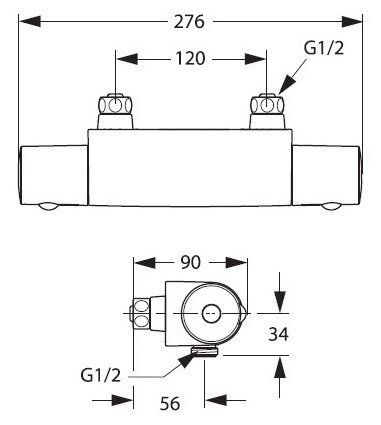 Смеситель для душа Vidima Ви-Стайл хром  A6193AA - 1