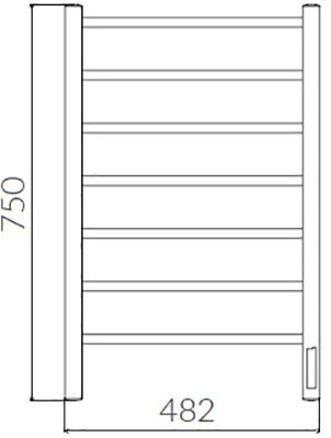 Электрический полотенцесушитель Terminus Виктория П7 450x750 Хром 4660059580159 - 2