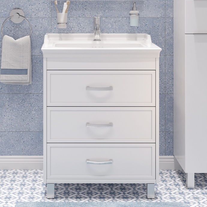 Мебель для ванной STWORKI Хальмстад 65 белая 490441 - 3