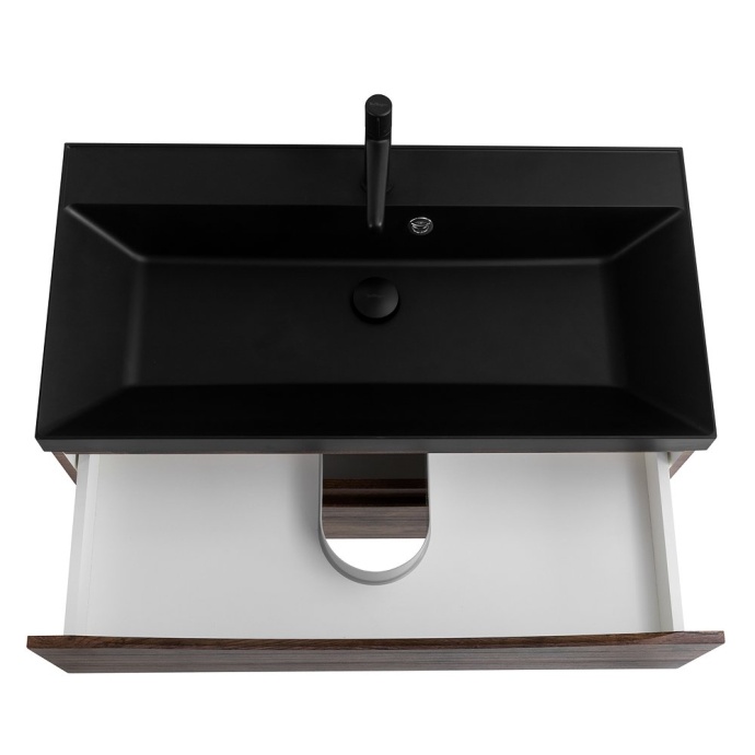 Тумба с раковиной Belbagno Marino 80 темное дерево  - 13