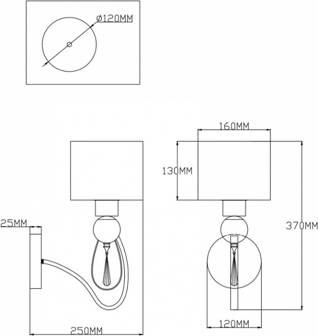 Бра Moderli Dark V2583-1W - 1