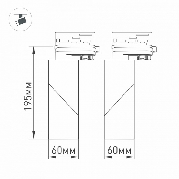 Трековый светодиодный светильник Arlight LGD-Twist-Track-4TR-S60x60-12W Warm3000 026468(1) - 8