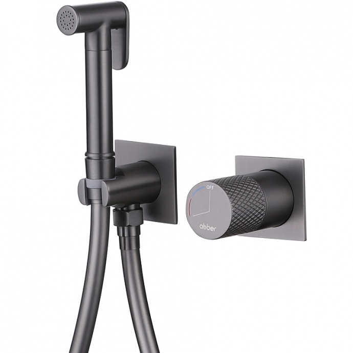 Гигиенический душ Abber Rund со смесителем сталь матовый AF8725NG - 0