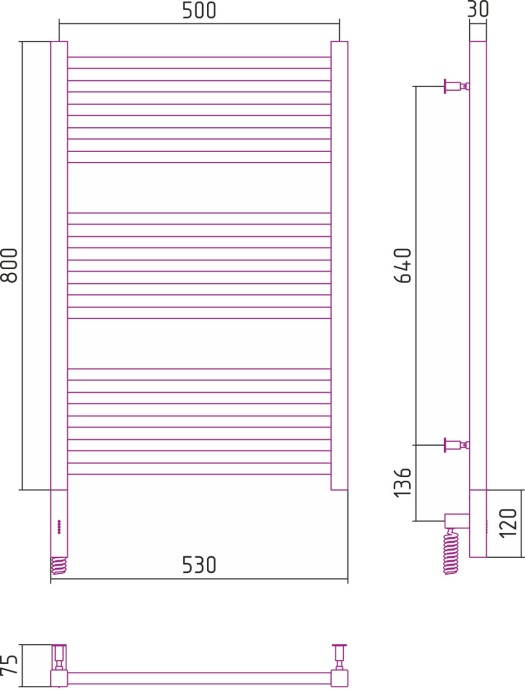 Полотенцесушитель электрический РЭБ 