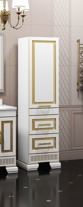 Шкаф-пенал Opadiris Оникс R золотая патина Z0000005742 - 3