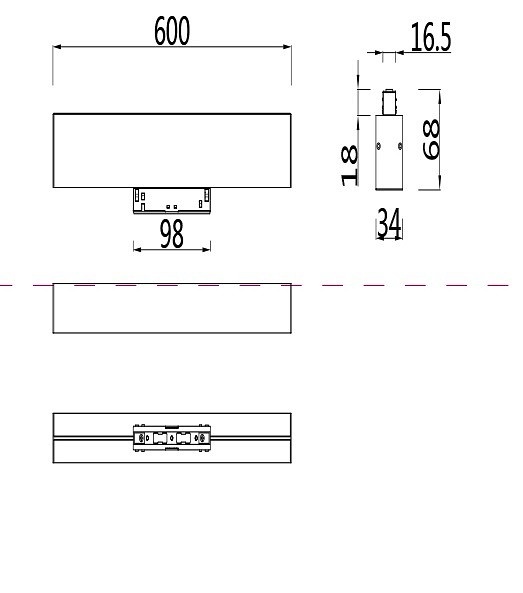 Трековый светодиодный светильник для магнитного шинопровода Maytoni Track lamps TR012-2-20W3K-B - 1