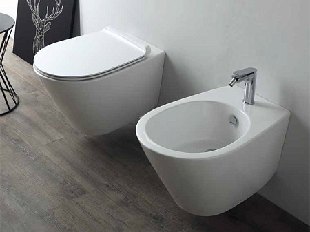 Чаша подвесного унитаза Simas Gambassi белый без сиденья GA 18 bia - 1