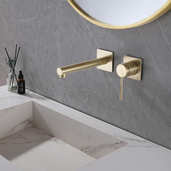 Смеситель для раковины ABBER Emotion золото матовое  AF8812G - 1